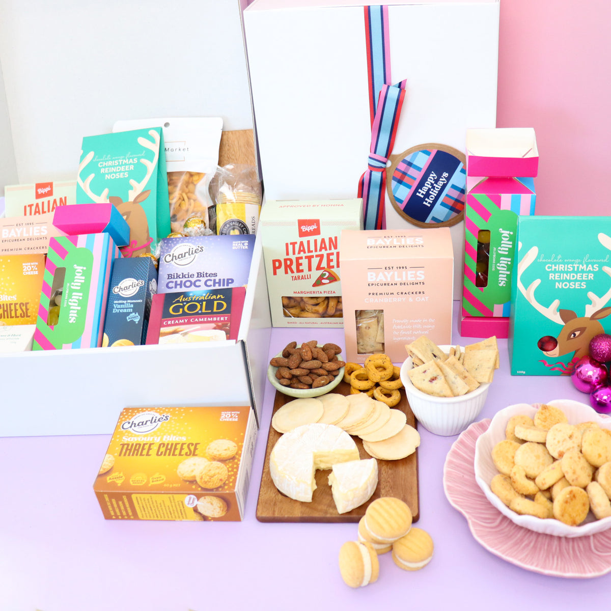 Christmas cheese gift hamper delivered Perth