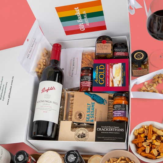 Cheese Platter & Wine Hamper - Penfolds Shiraz