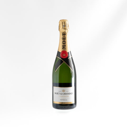 Moët & Chandon champagne bottle on a white background