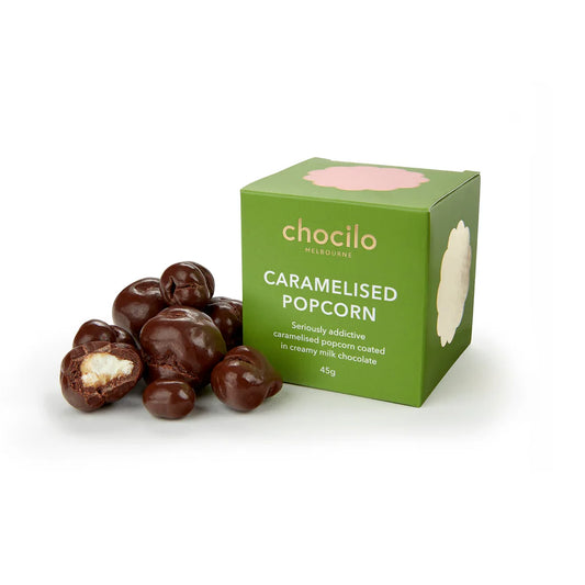 Chocilo Milk Chocolate Covered Caramelised Popcorn 45g