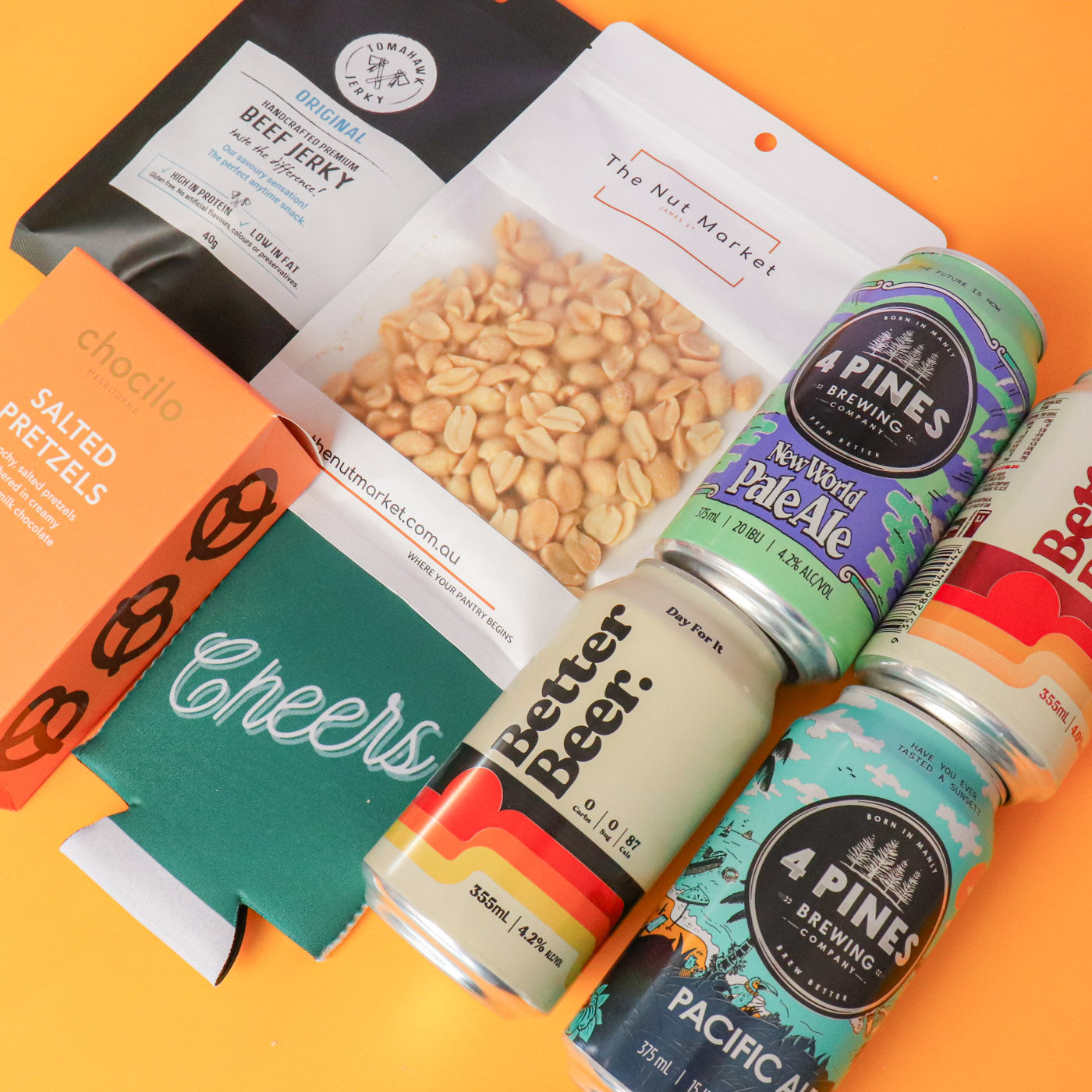 craft beer and snacks hamper
