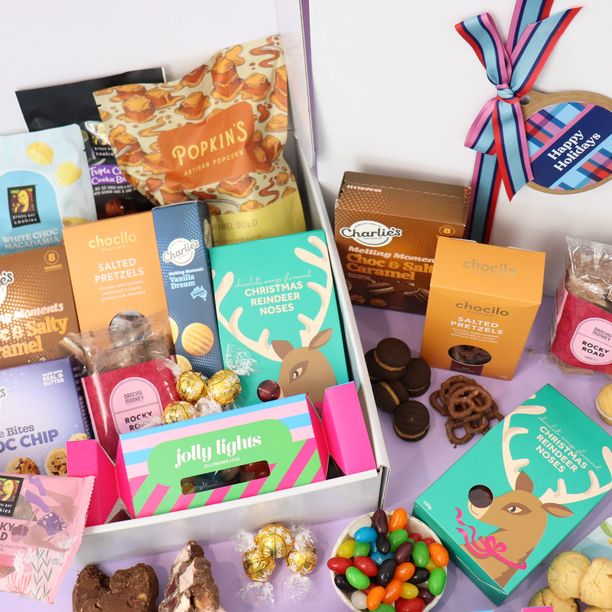 Large Christmas chocolate food hamper delivered Melbourne