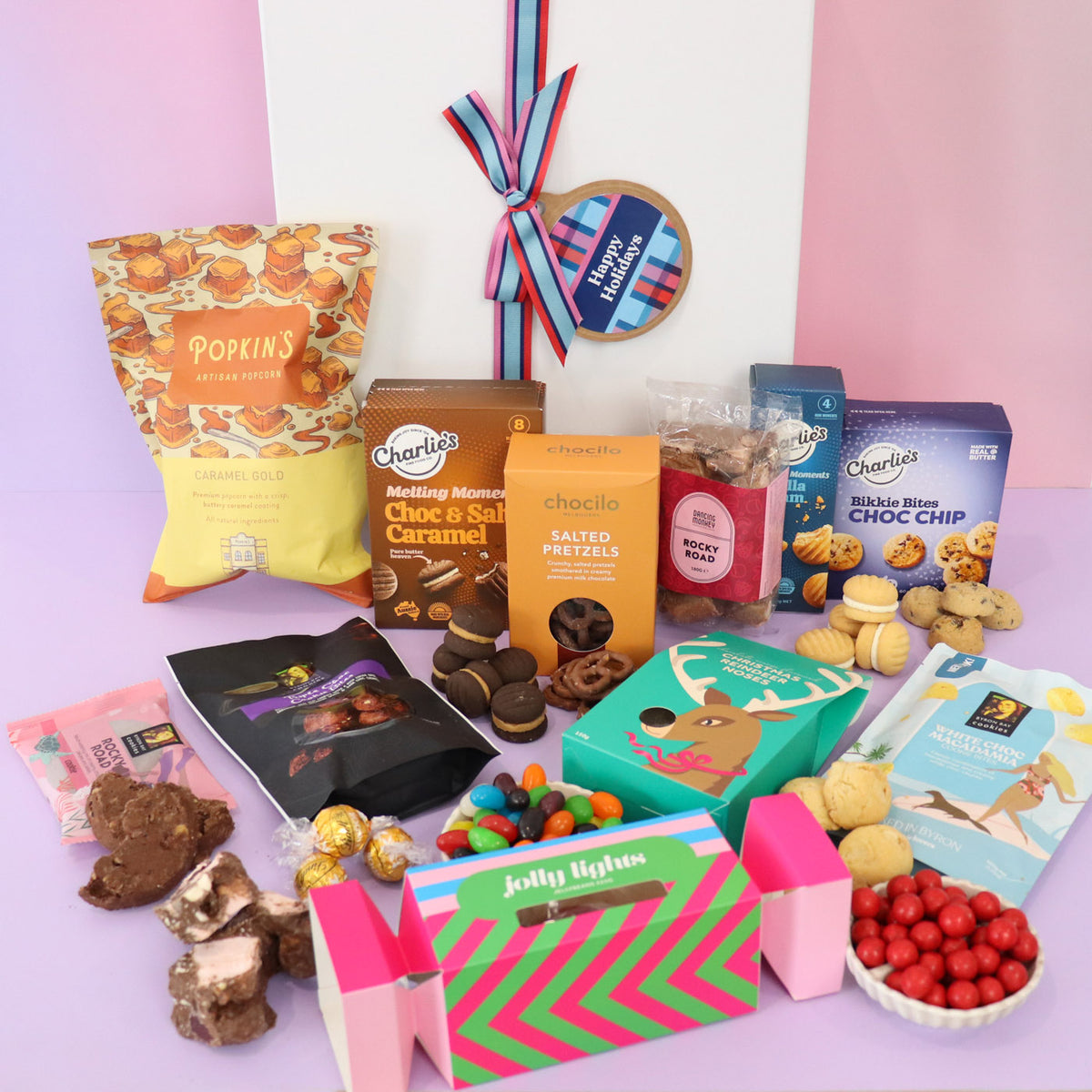 Large Christmas chocolate gift basket delivered Sydney
