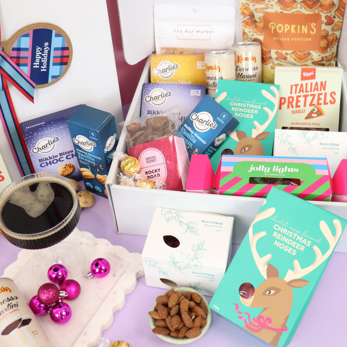 Christmas cocktail gift basket Australia wide delivery
