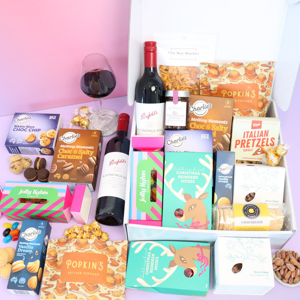Luxury Christmas Penfolds gift basket delivered Sydney