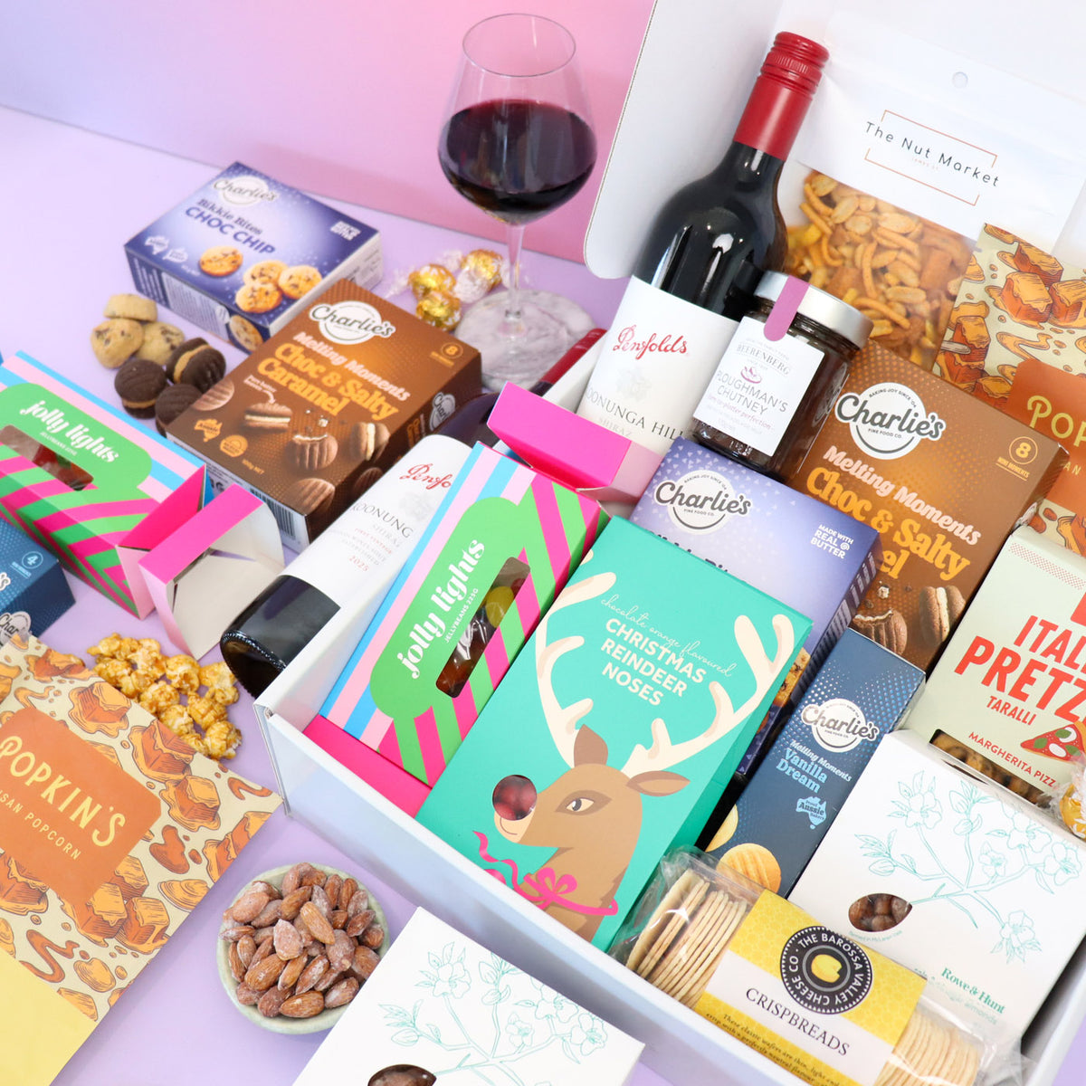 Luxury Christmas Penfolds food hamper delivered Melbourne