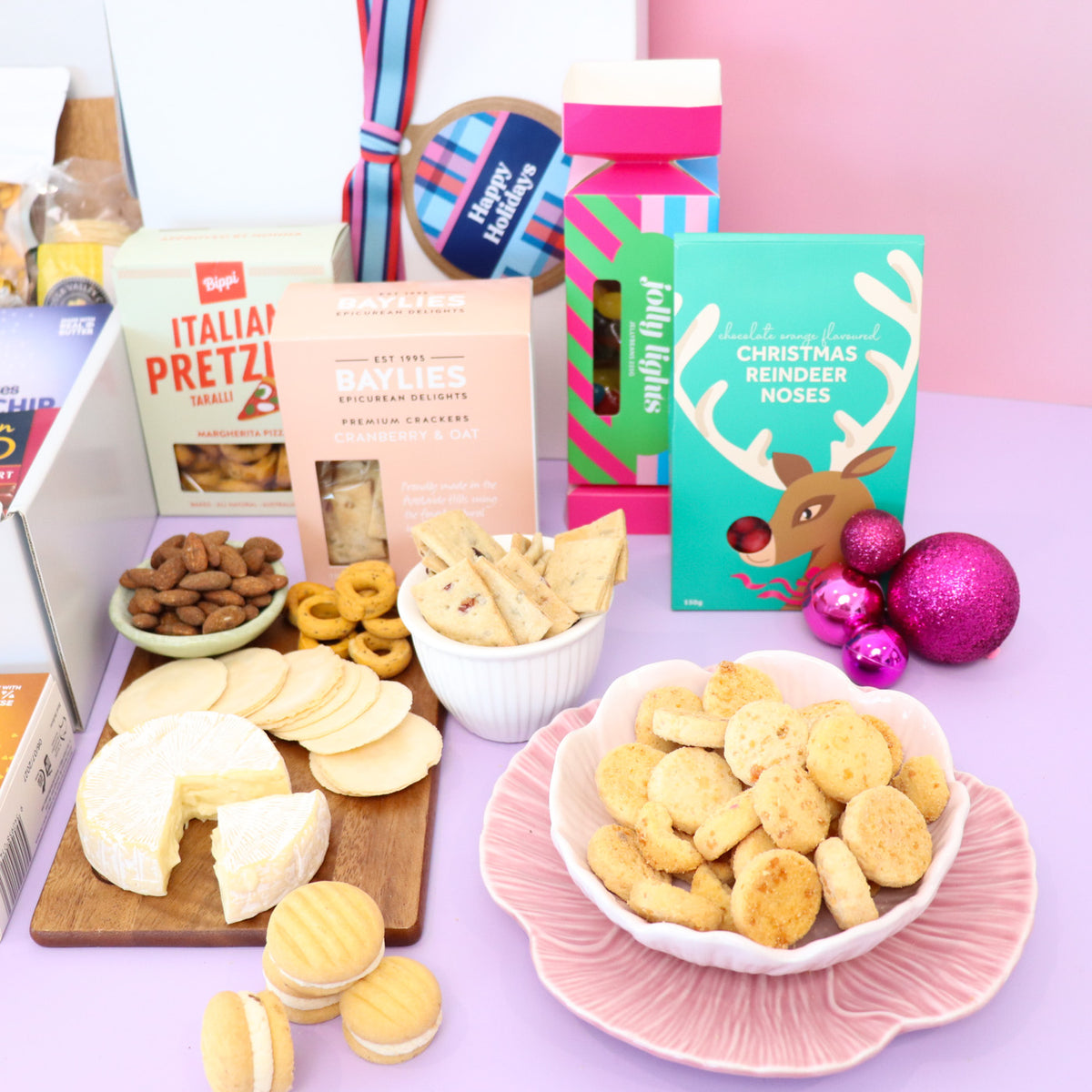 Large Christmas cheese food hamper delivered Melbourne