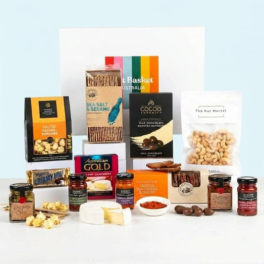 Large Gourmet Premium Gift Hamper to share. Gifts for families and celebrations. Gourmet gift baskets and Hamper delivery Nationwide.