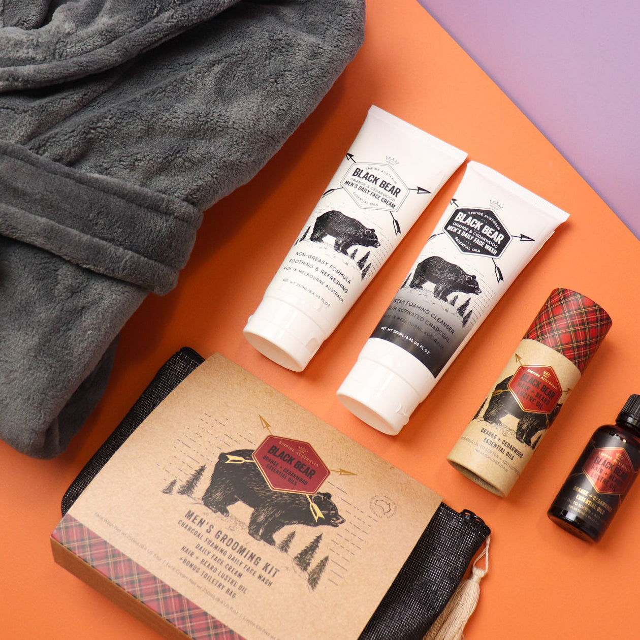 Gift basket with a robe, skincare products, delivered nationwide