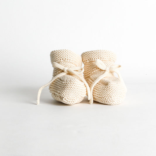 Alimrose Pom Pom Baby Socks Natural Mustard