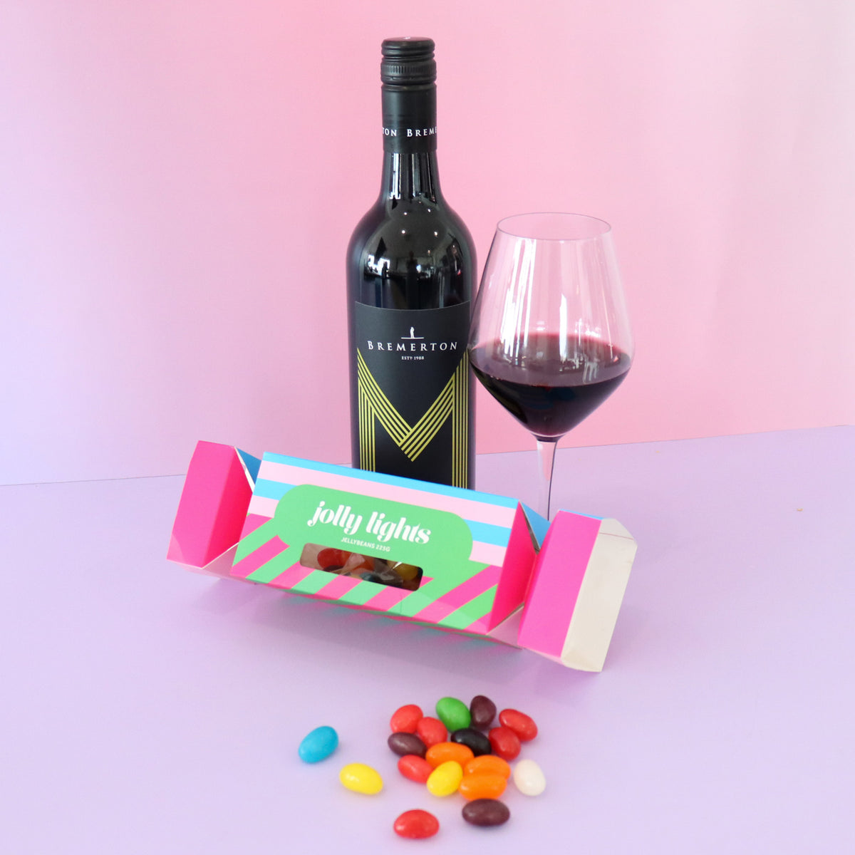 Large Christmas red wine and snacks food hamper delivered Melbourne