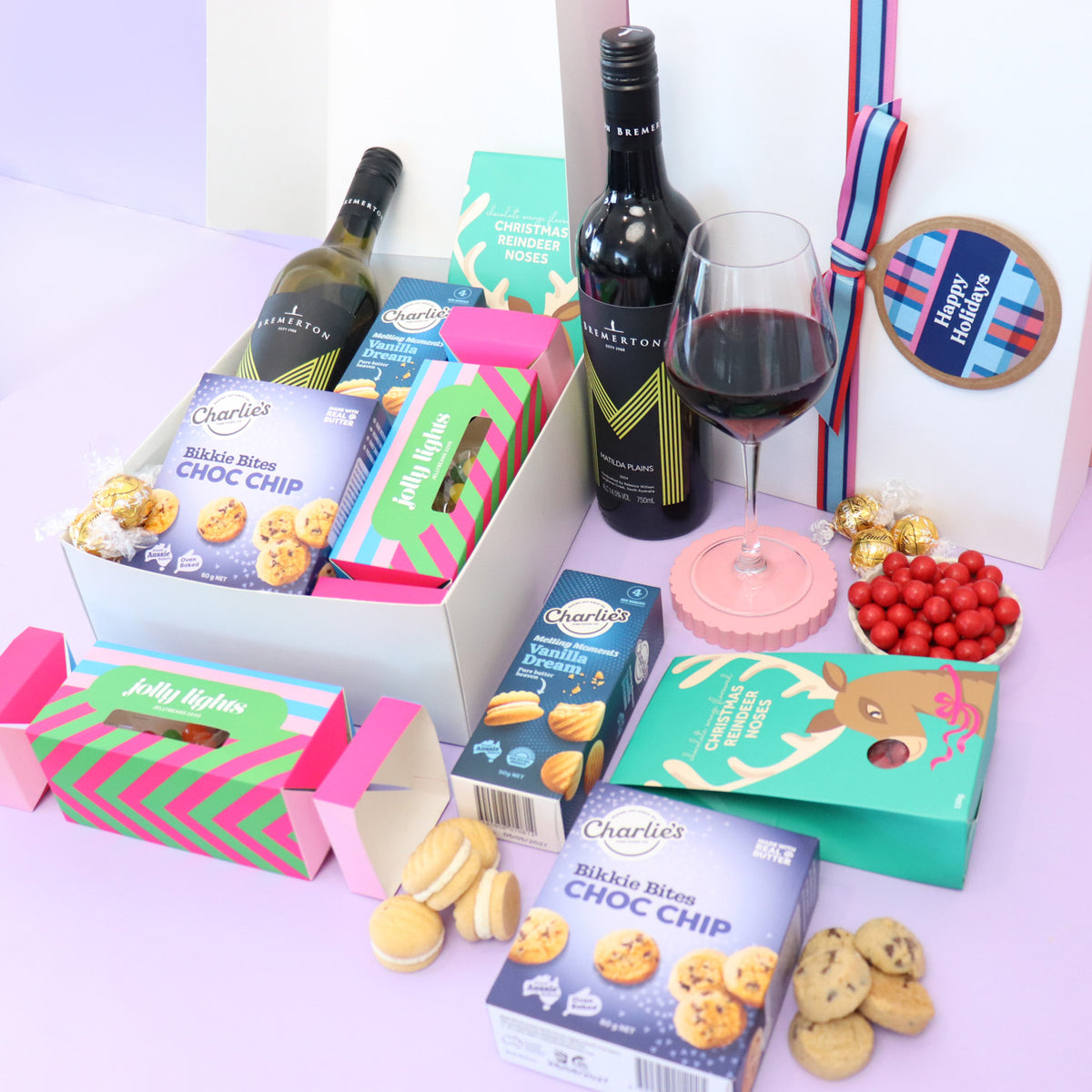 Christmas wine gift basket delivered Sydney