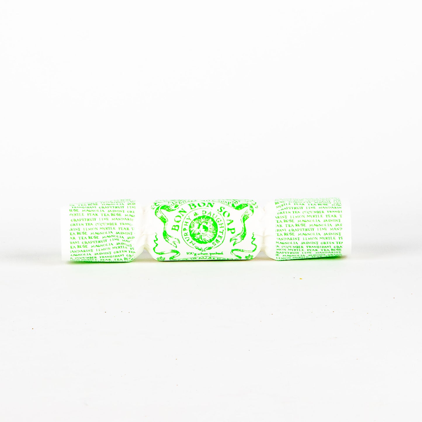 Baby-themed cracker on a white background