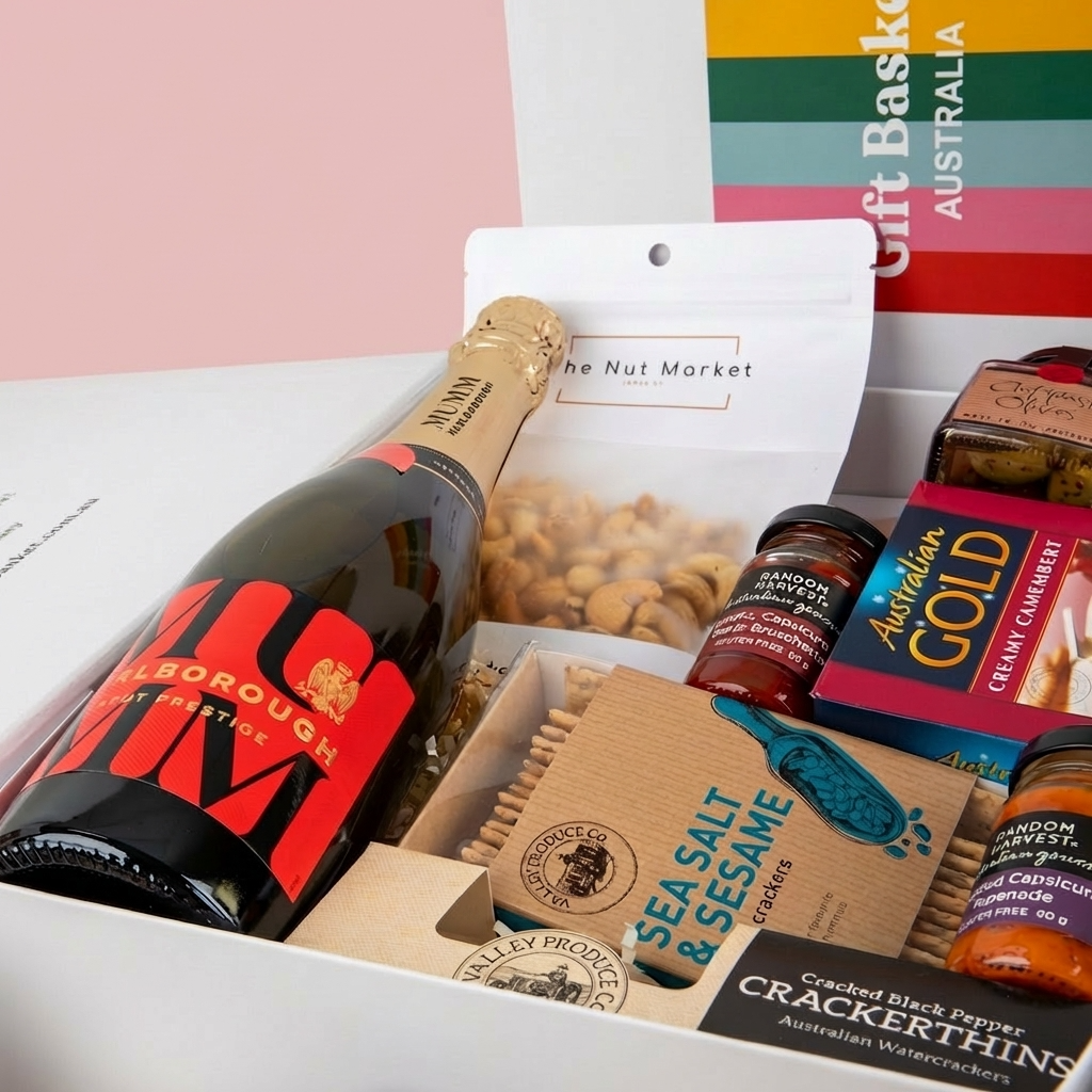 gourmet food  gift with Mumm Marlborough gift hamper delivered nationwide