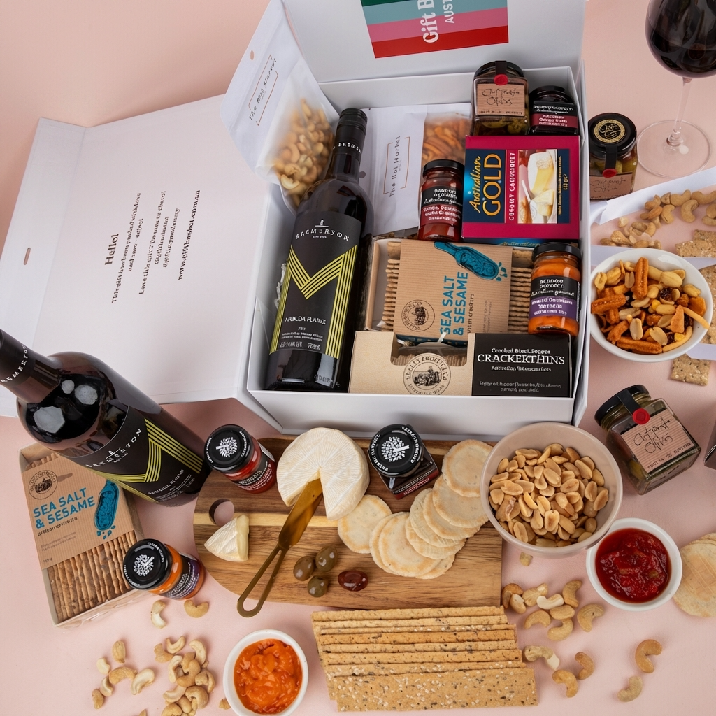 Cheese & Wine Hamper - Bremerton Plains Cabernet Sauv-Shiraz