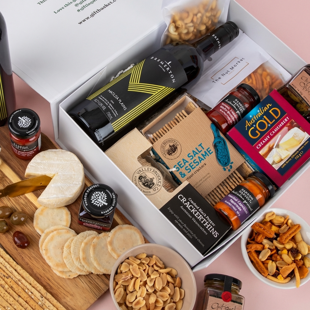 Cheese & Wine Hamper - Bremerton Plains Cabernet Sauv-Shiraz