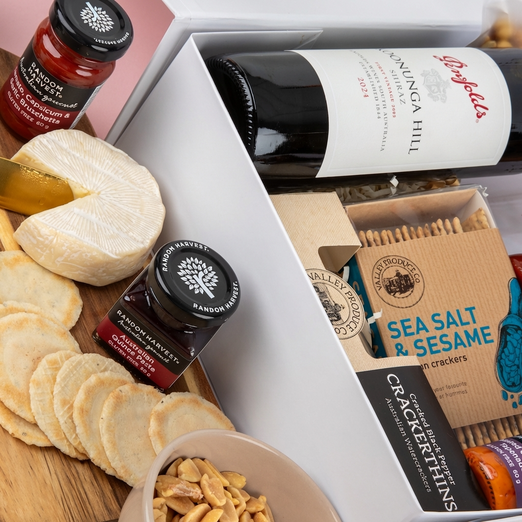 Cheese Platter & Wine Hamper - Penfolds Shiraz
