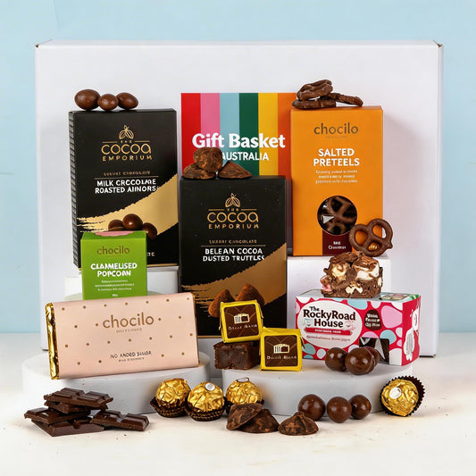 Assorted chocolate and confectionery  gift basket delivered nationwide