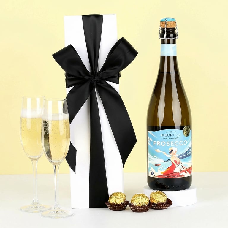 De Bortoli-King Valley Prosecco Gift Box. Prosecco gift box delivered nationwide. Celebration gift hampers delivered . 
