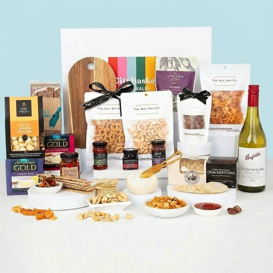 Deluxe Cheese Platter & Wine Hamper - Penfolds Chardonnay