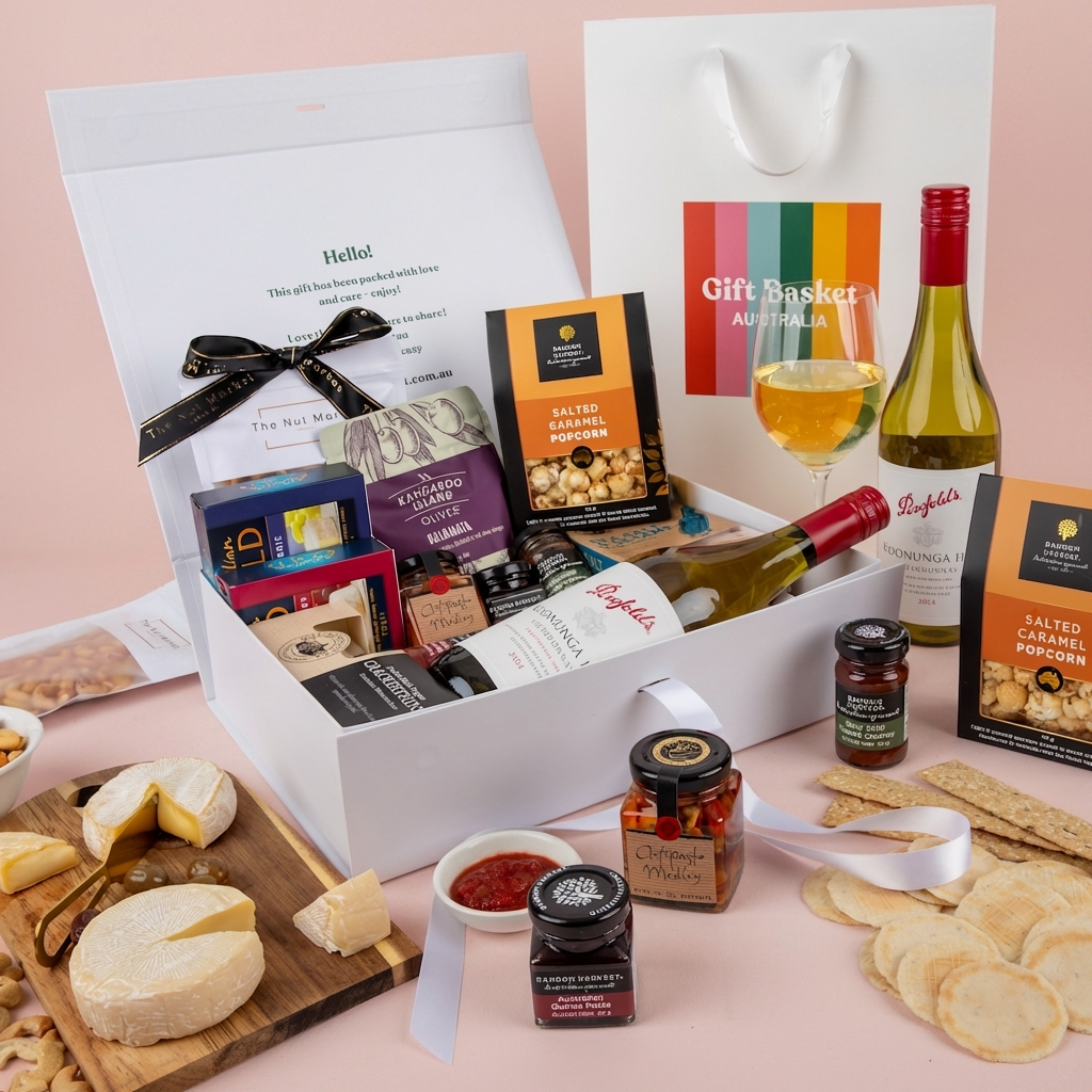 Deluxe Cheese Platter & Wine Hamper - Penfolds Chardonnay