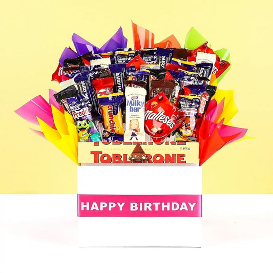 Happy Birthday Chocolate Bouquet for her. Birthday gifts for her. Chocolate gifts delivered nationwide