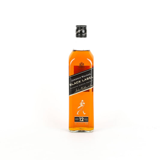 Johnnie Walker Black Label whisky bottle on a white background