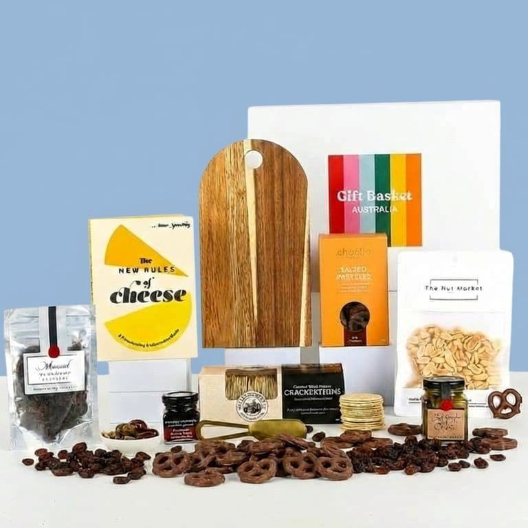 Just Add Cheese Gourmet Gift Hamper. Gourmet Gift Baskets and Hampers delivered Nationwide.