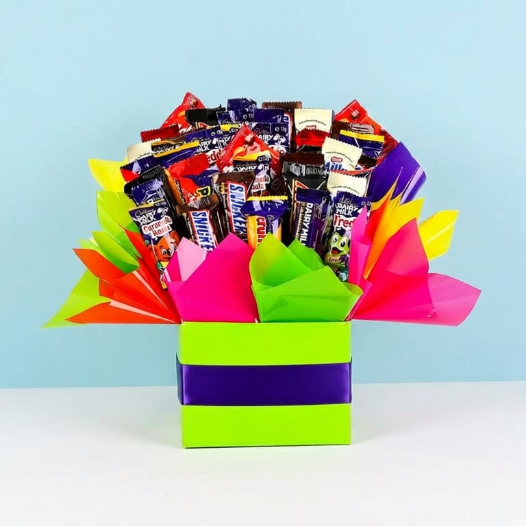Chocolate bouquet snack sized chocolates. delivered nationwide.