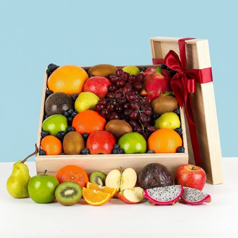 Luxury fruit basket . Fruit basket and hampers delivered . Fresh fruit delivered same day.