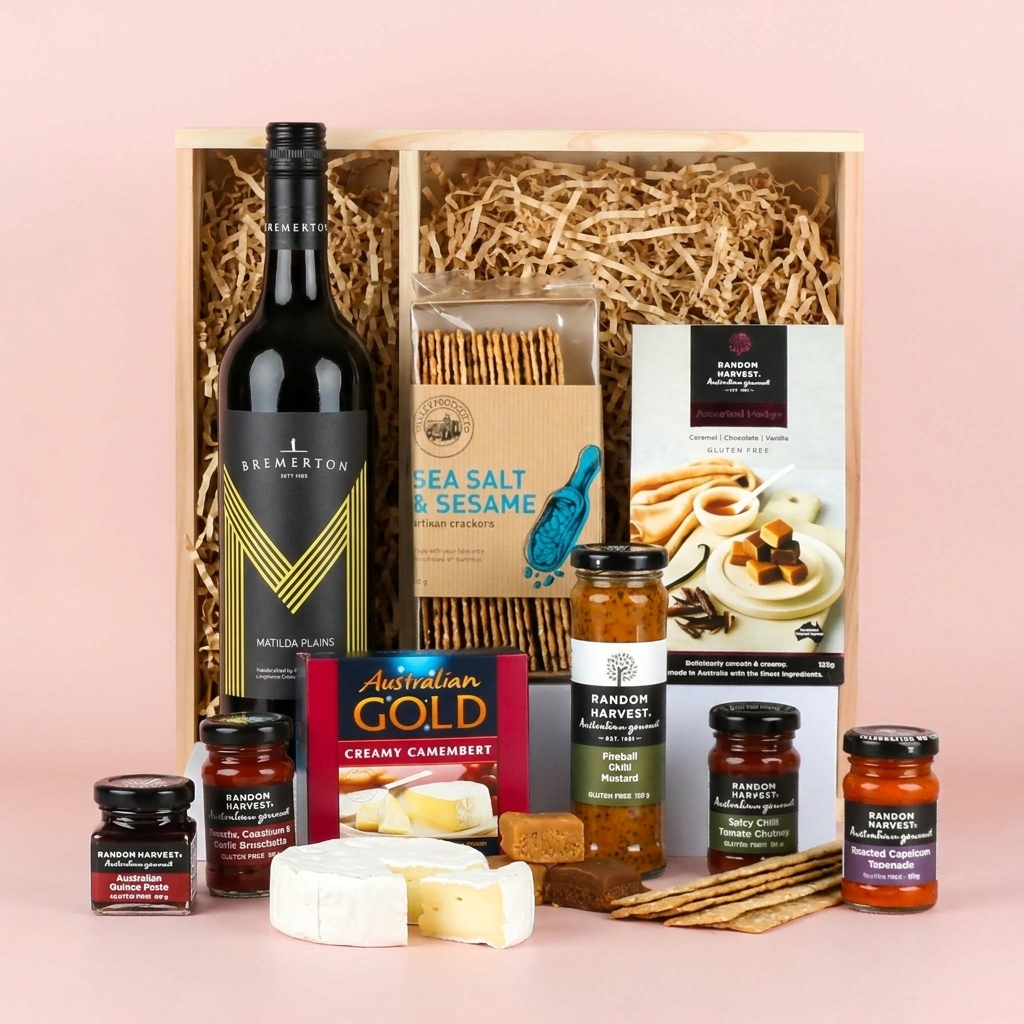 Random Harvest Gourmet Hamper with Wine
