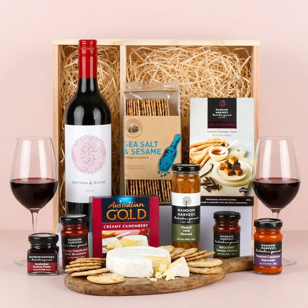 Random Harvest Gourmet Hamper with Wine