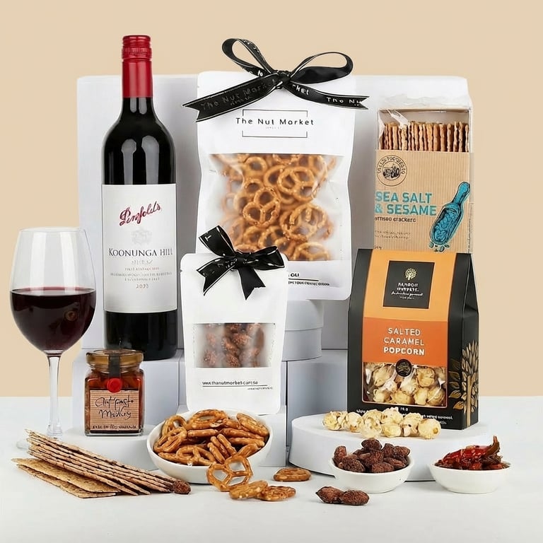 Red Wine & Gourmet Treats Hamper