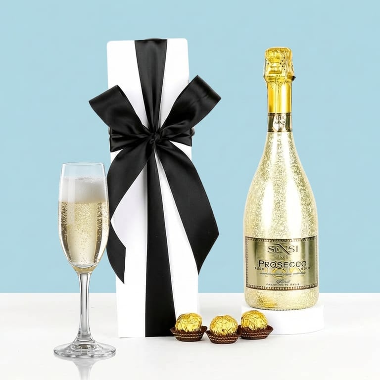 Sensi Gold Prosecco Gift Box. Gifted Alcohol delivery nationwide. 