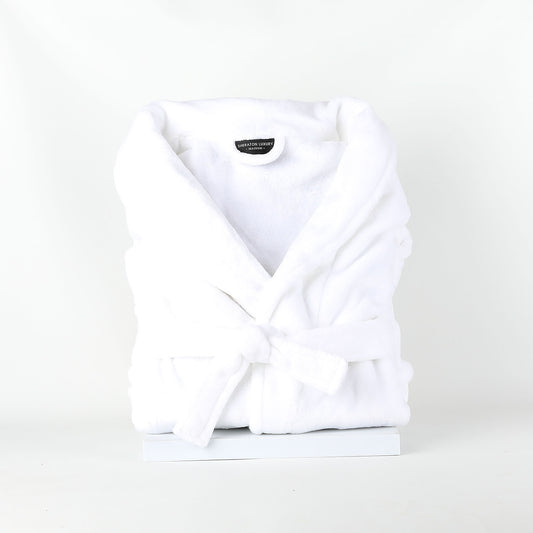 White robe on a white background