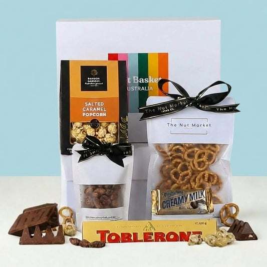 sweet snacks gift basket and hamper. Sweet treats gourmet gift baskets. Gifts delivered nationwide.