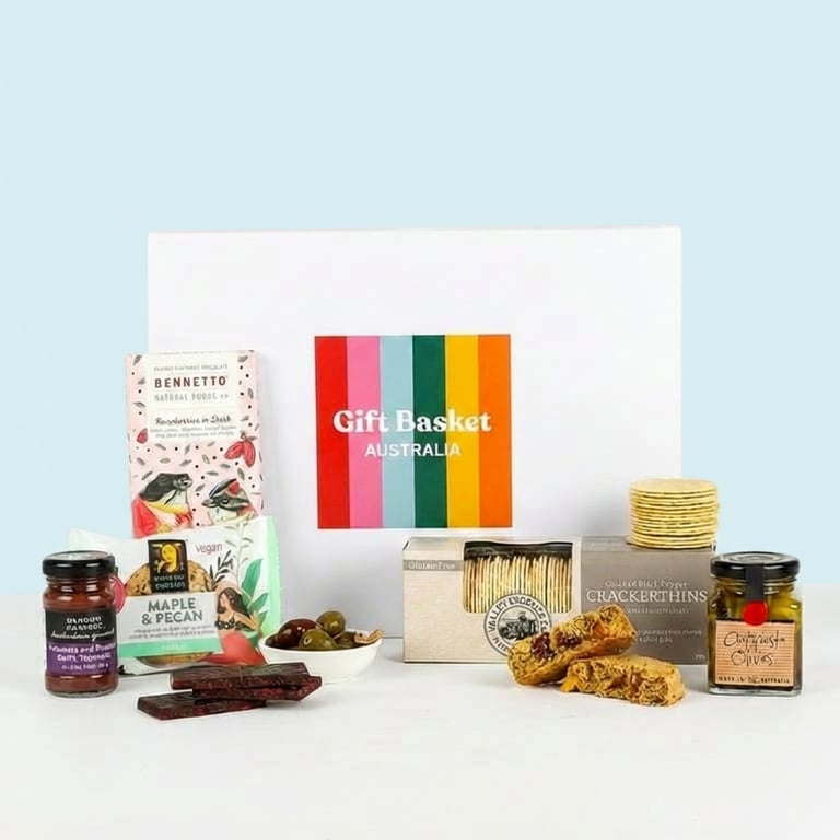 Vegan Gourmet Gift Basket Hamper.  Vegan gourmet and food gifts . Vegan gift baskets delivered nationwide.