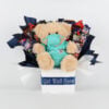 Get Well Soon Bouquet with Dr Bear - Blue