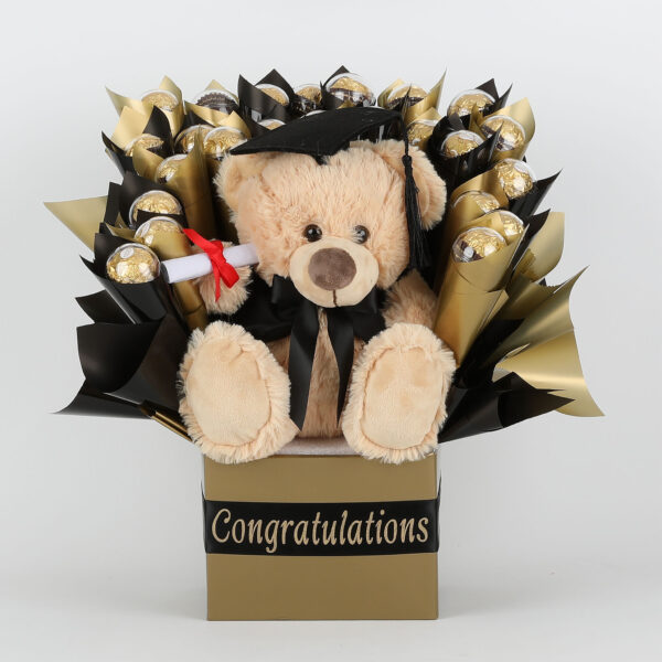Graduation Gift Bear & Chocolate Bouquet