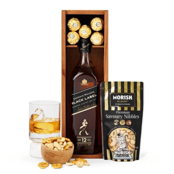 Johnnie Walker Black Label Whisky in Wooden Gift Box