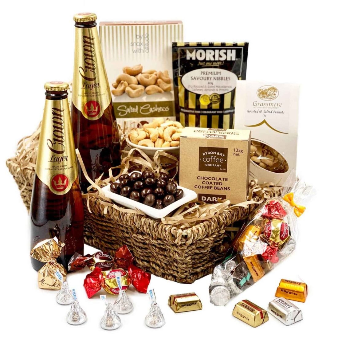 Premium Beer & Nibbles Gift Basket