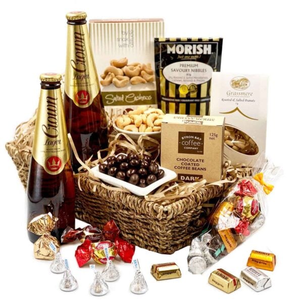 Premium Beer & Nibbles Gift Basket