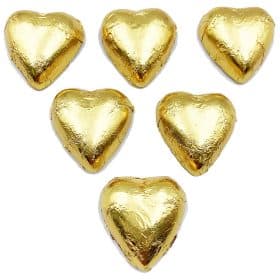 6 x Chocolate Hearts Gold