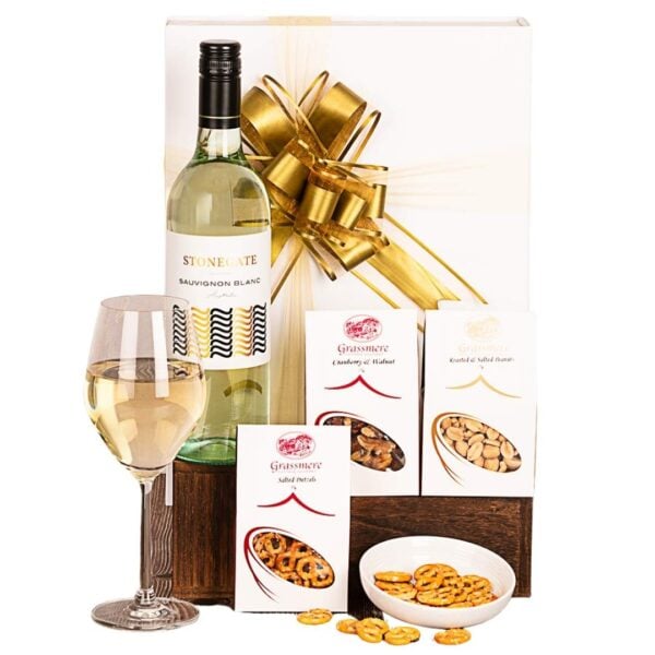 White Wine Hamper with Nibbles