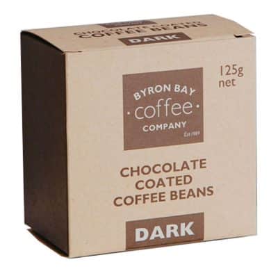 Byron Bay Dark Chocolate coated coffee beans 100g