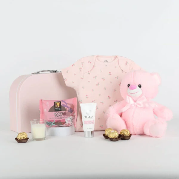 Newborn Baby Girl Gift in Suitcase