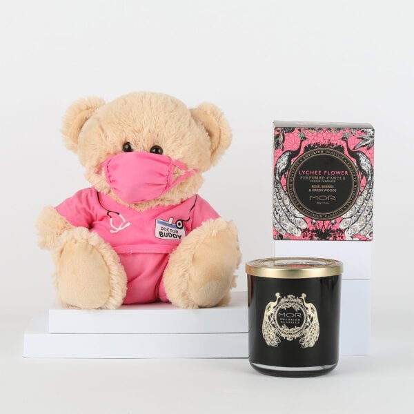 Get Well Bear with Luxury Candle Pamper Hamper