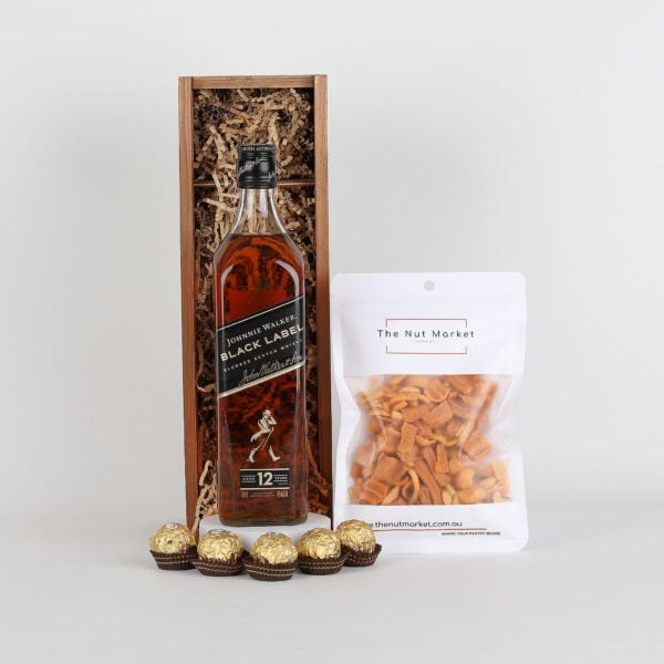 Johnnie Walker Black Label Whisky in Wooden Gift Box