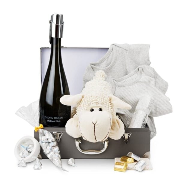 Newborn Baby Gift with Sparkling Wine