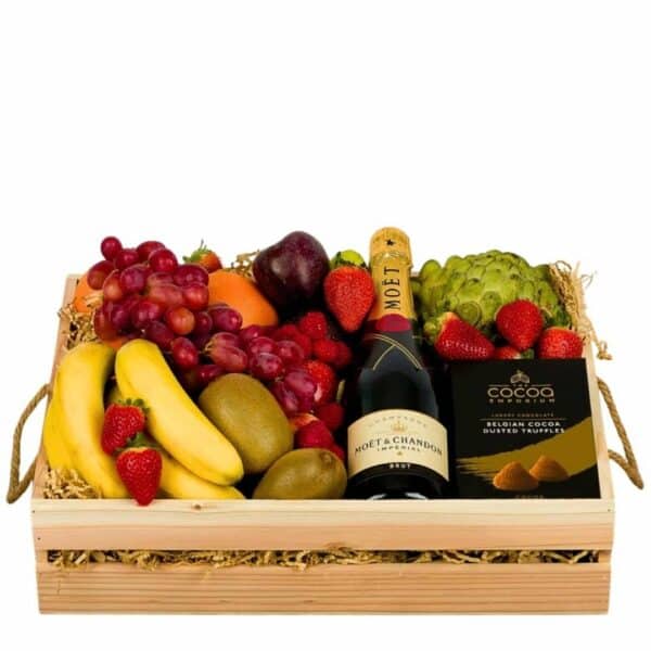 Luxury Fruit Basket with Moet